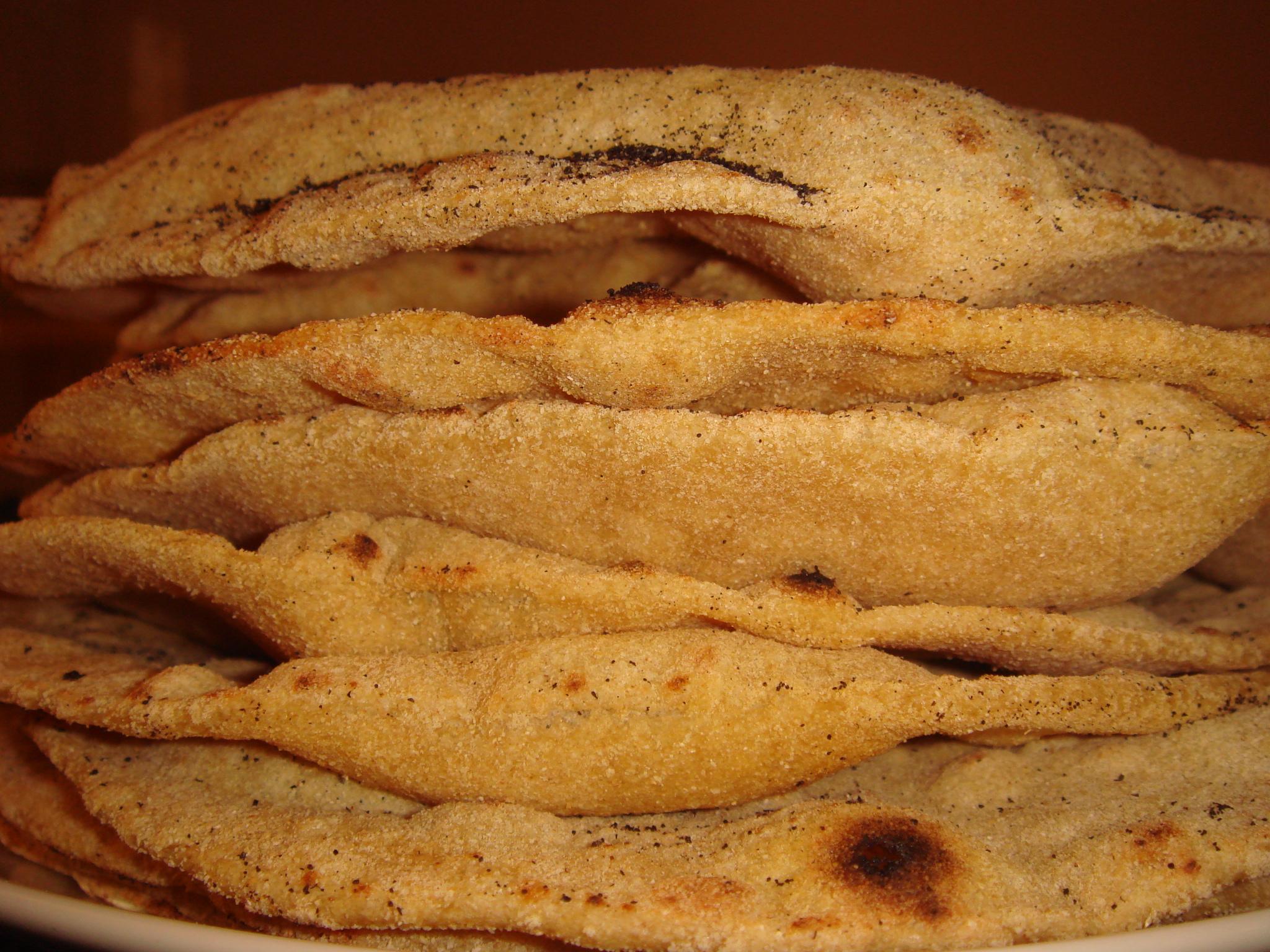 Fresh homemade atta roti